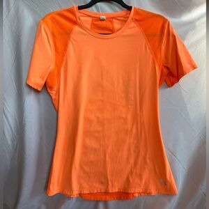 Under Armor Women’s Small Fitted Heat Gear Orange  Shirt
